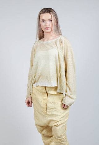Linen Pullover in Wax Cloud