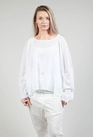 Linen Pullover in White