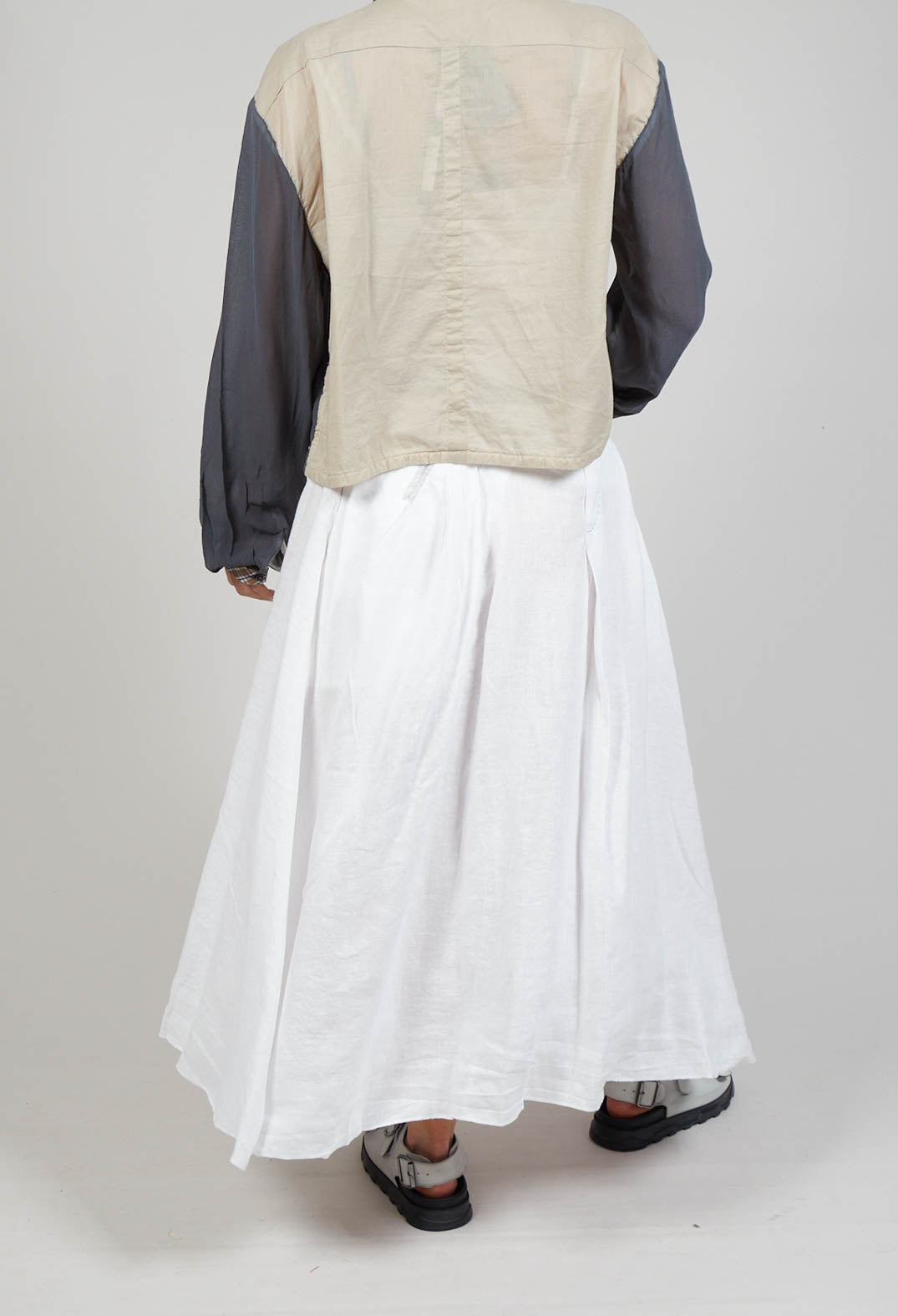 Linen Skirt in Off White
