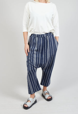 Lippia S Trousers In Blu Stripe