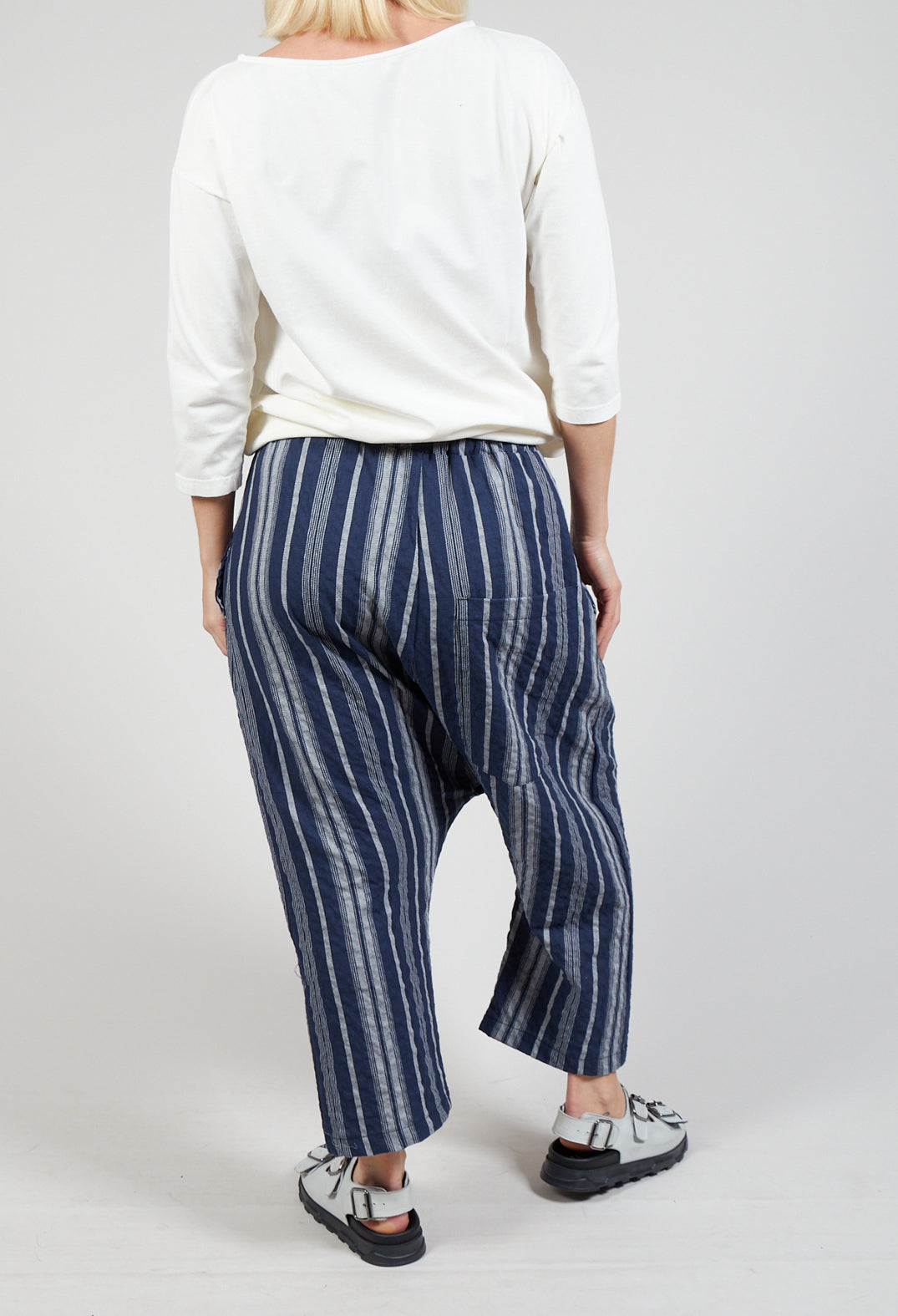 Lippia S Trousers In Blu Stripe