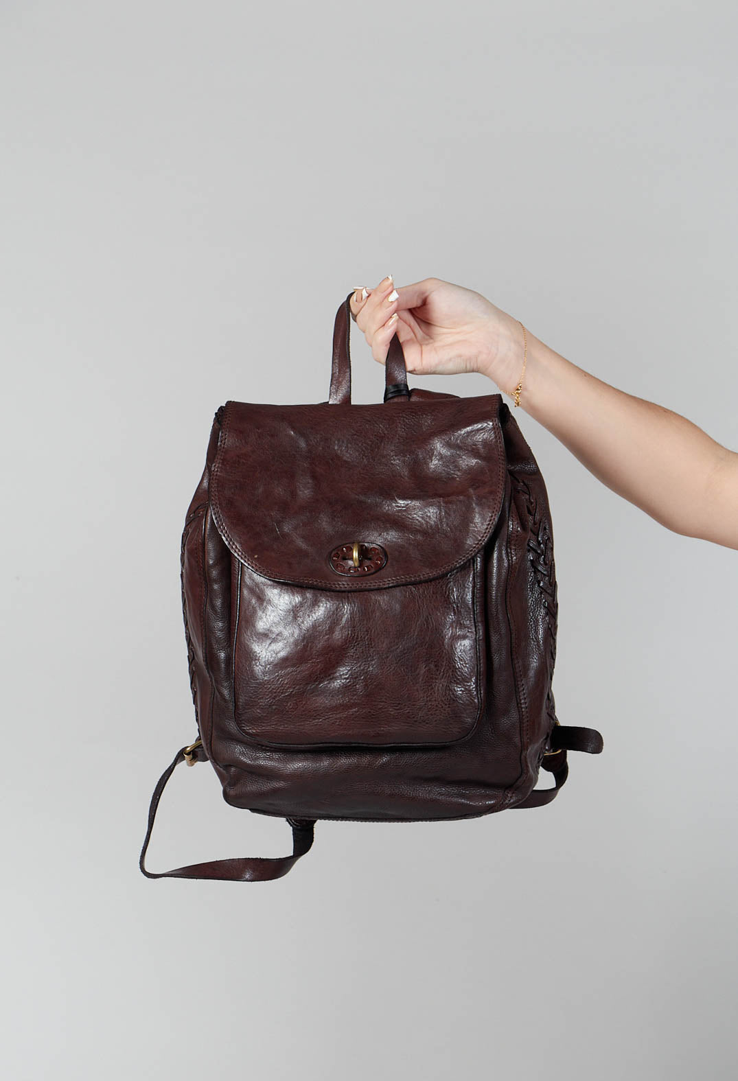 Lock Backpack in Brown