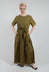 Long Belted Dress in Cactus