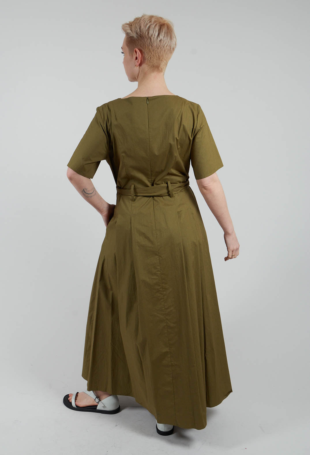 Long Belted Dress in Cactus