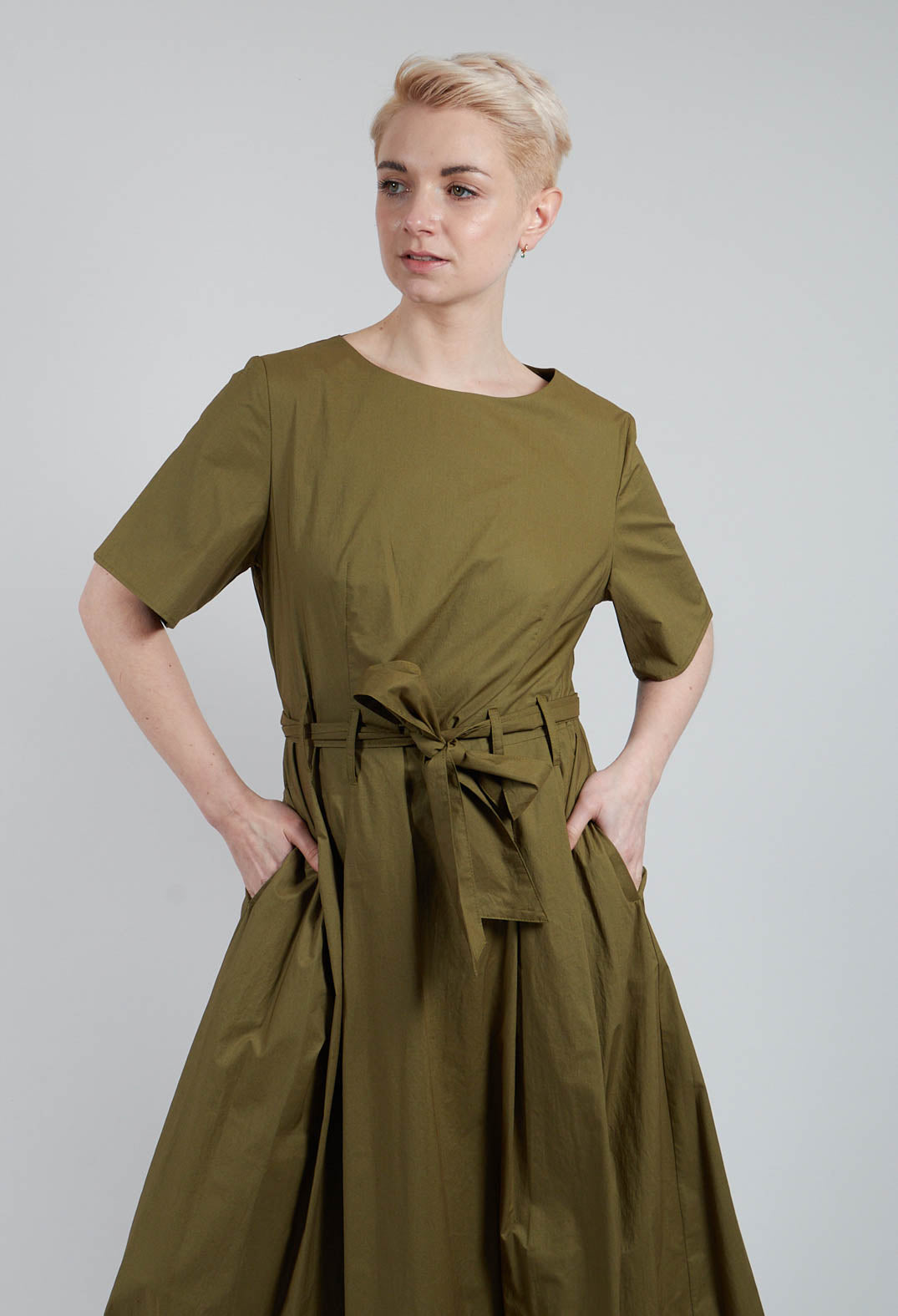 Long Belted Dress in Cactus