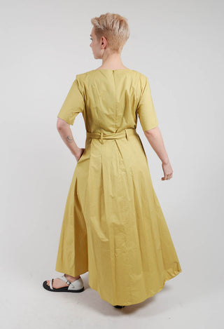 Long Belted Dress in Golden