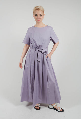 Long Belted Dress in Lavanda