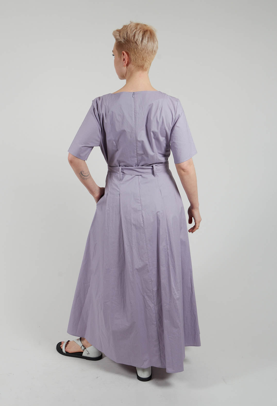 Long Belted Dress in Lavanda
