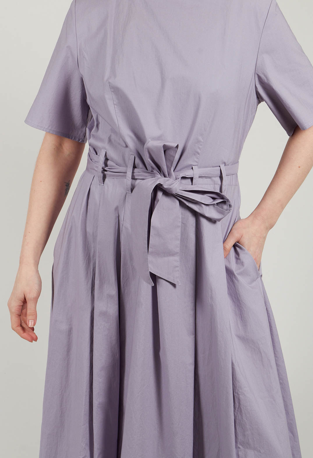 Long Belted Dress in Lavanda