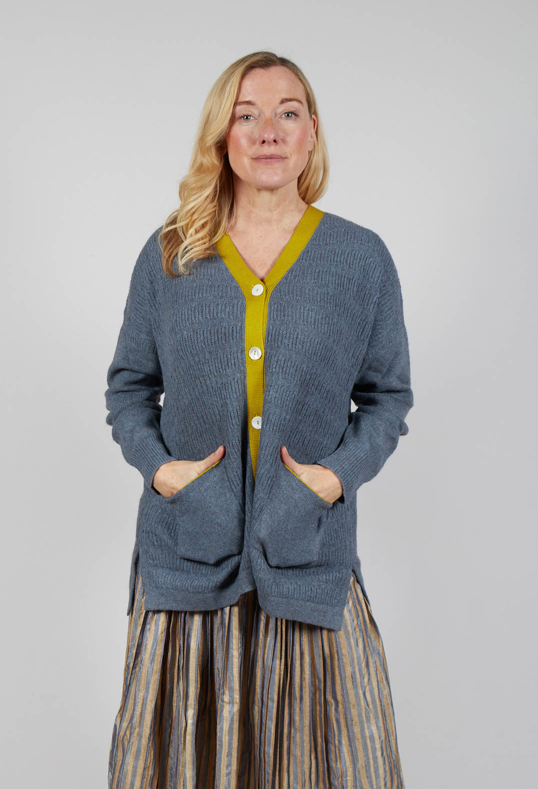 Long Cardigan in Jacaranda Weed