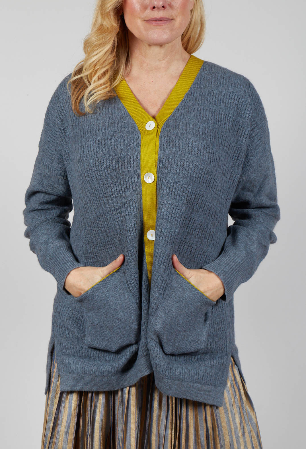 Long Cardigan in Jacaranda Weed