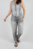 Long Geishan Pants in Grey Denim