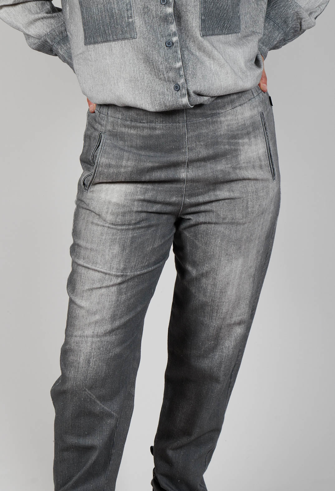 Long Geishan Trousers in Anthra