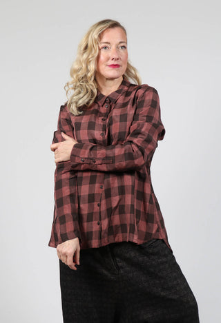 Long Sleeve Shirt in Rust Large Check
