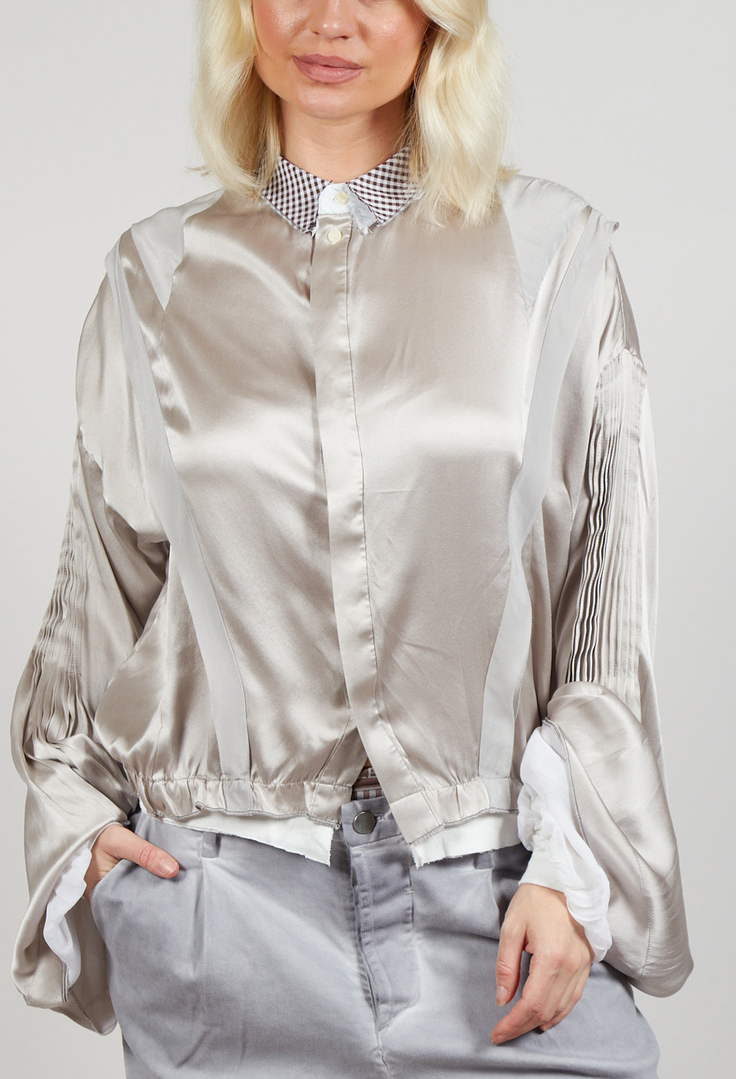 Long Sleeve Silk Shirt in Original
