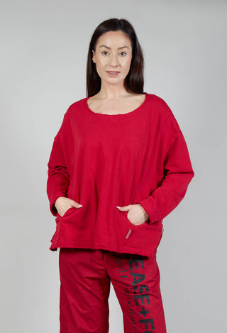 Long Sleeve Top in Chili