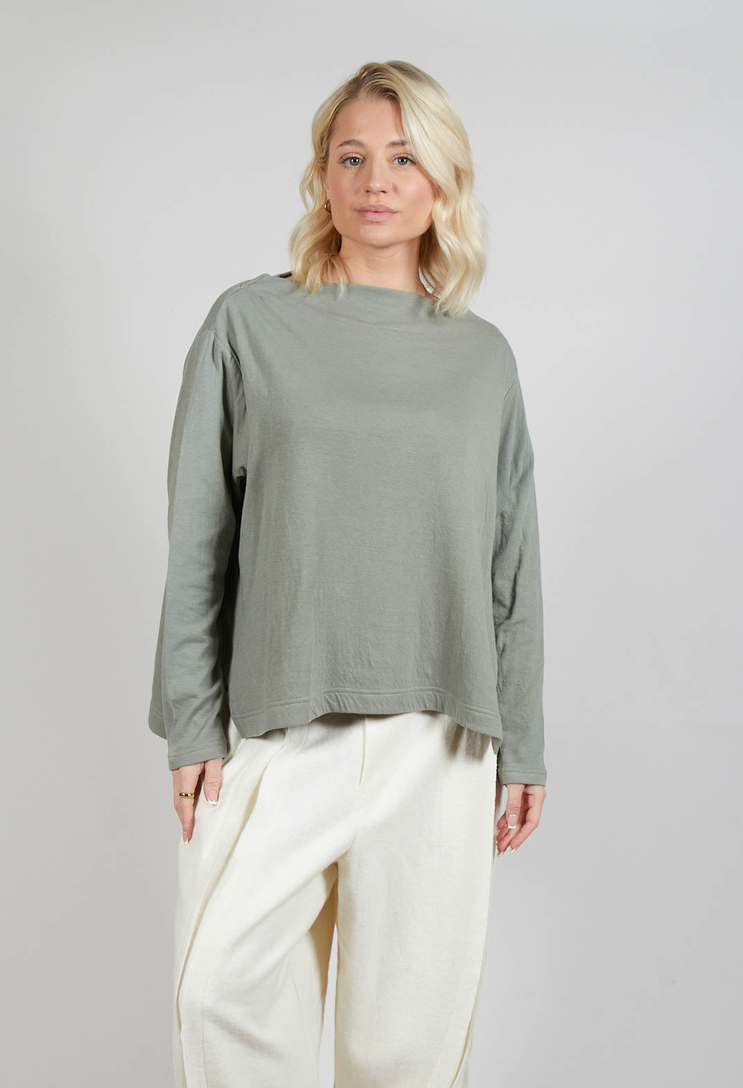 Long Sleeve Top in Light Grey