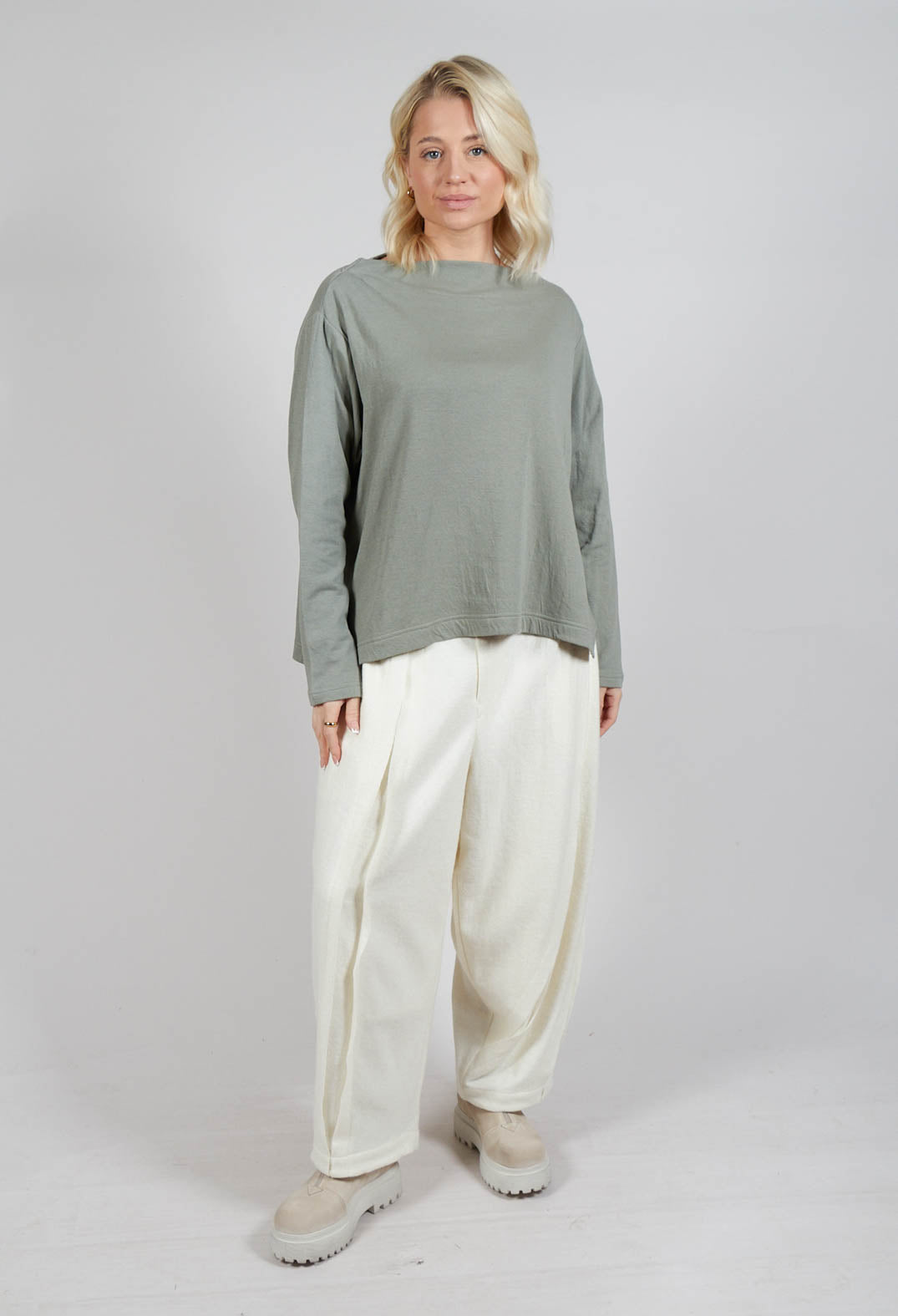 Long Sleeve Top in Light Grey