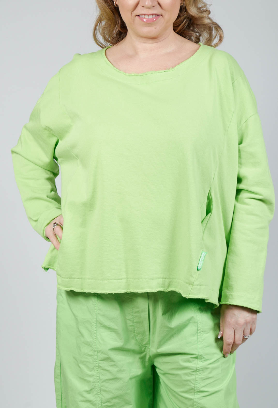 Long Sleeve Top in Lime