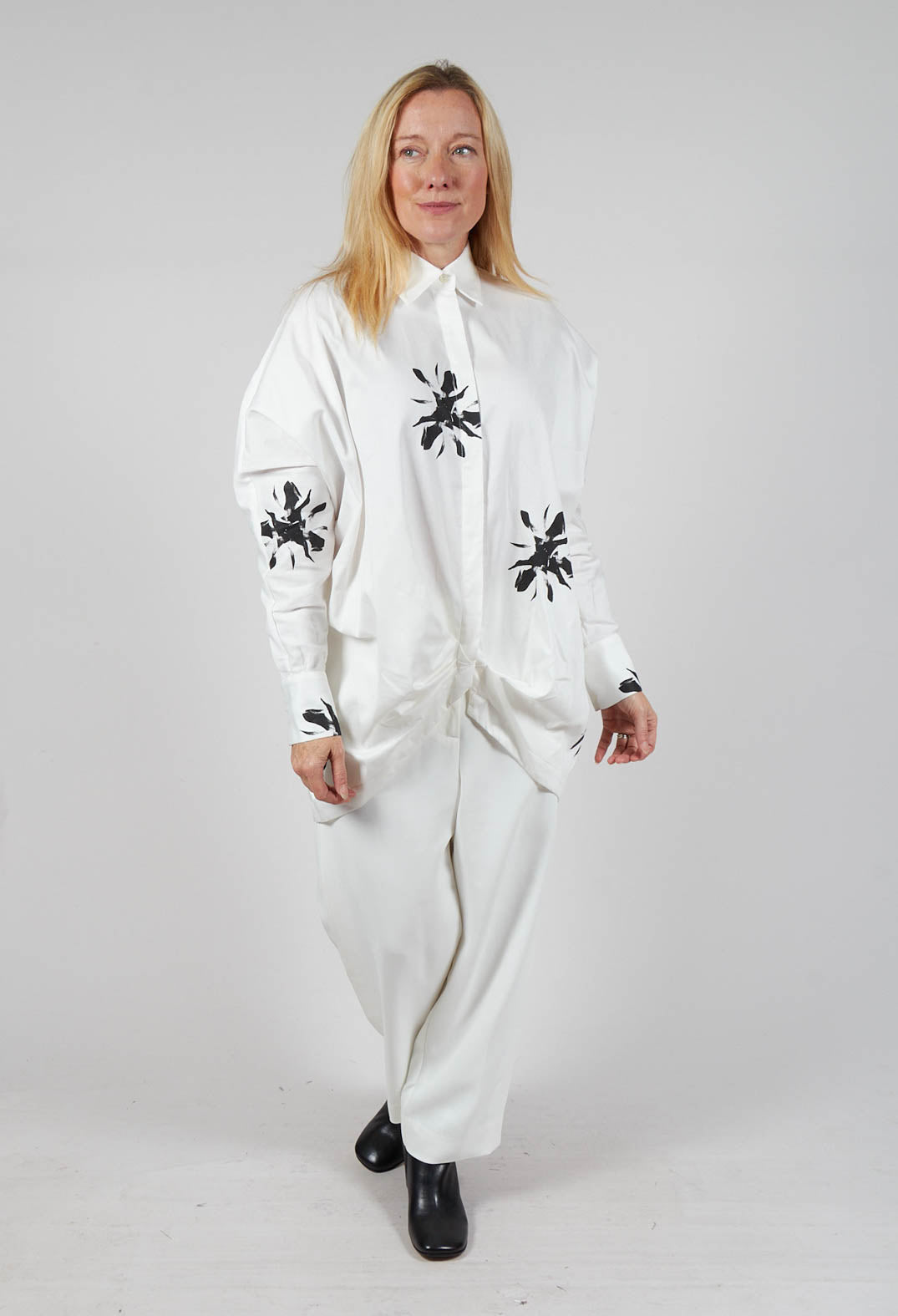 Long-Sleeved Shirt in Bianco