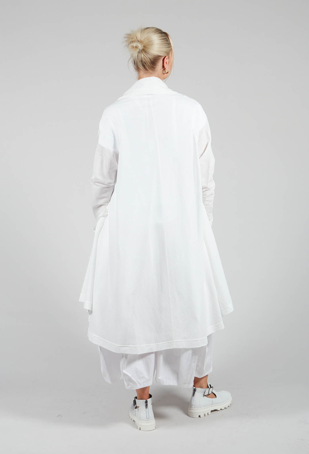 Longline Cardigan in White