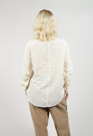 Longline Cotton Shirt in Cream