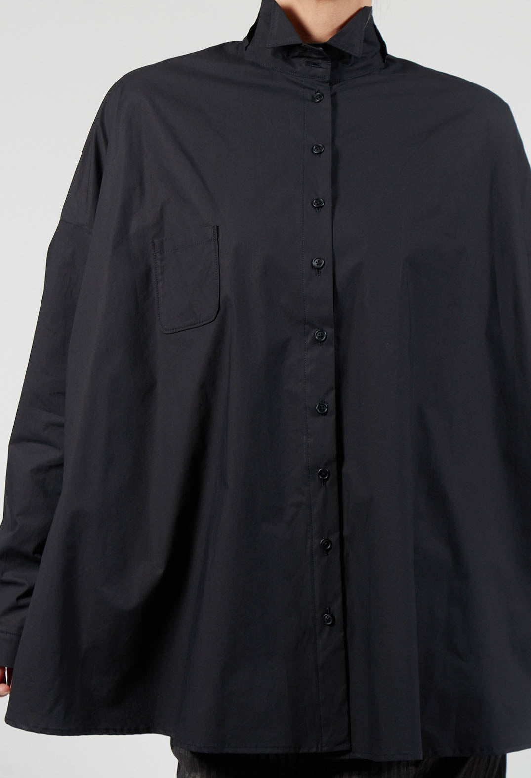 Longline Shirt in Black