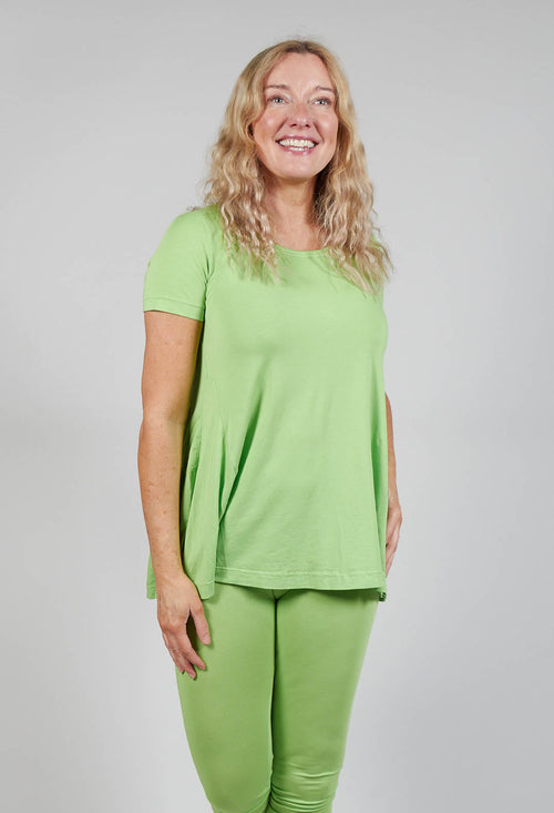 Longline T-Shirt in Lime