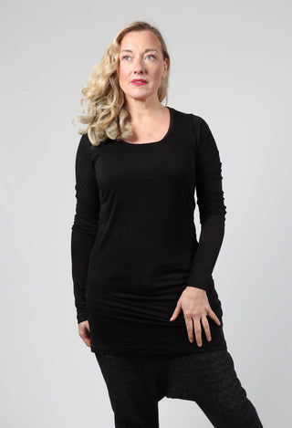 Longline Top in Espresso Print
