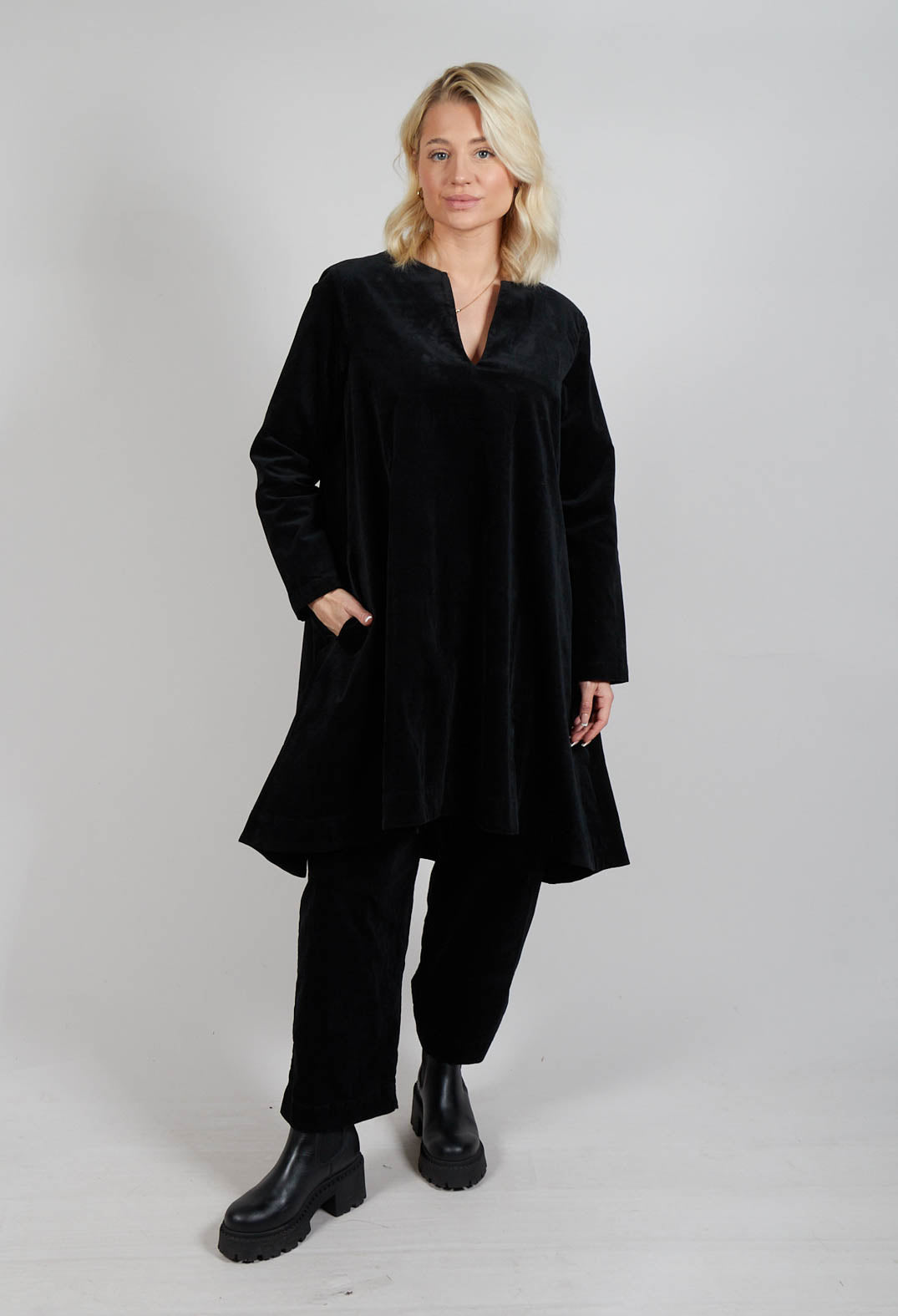 Longline Tunic in Black