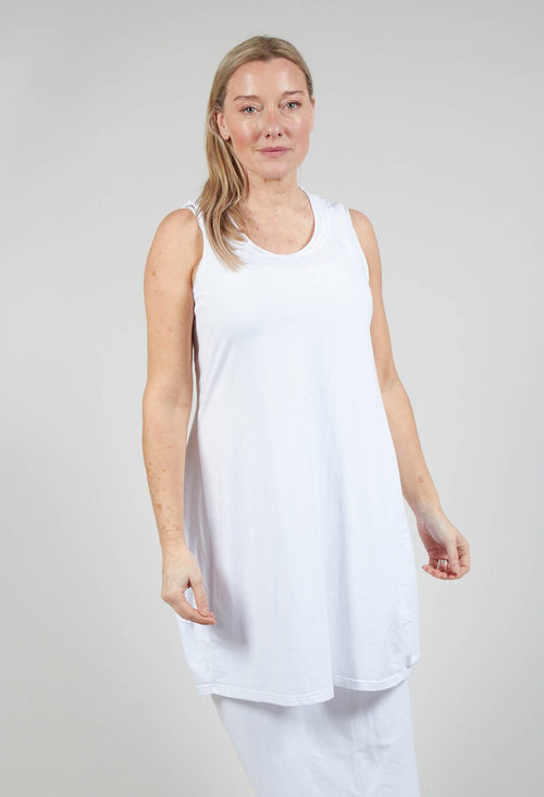 Longline Vest Top in White