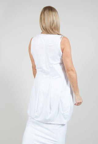 Longline Vest Top in White
