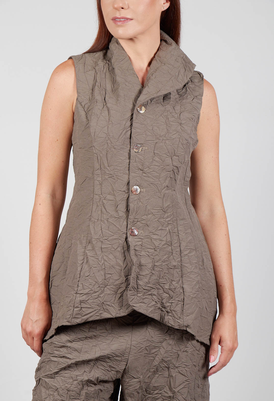 Longline Waistcoat in Rock