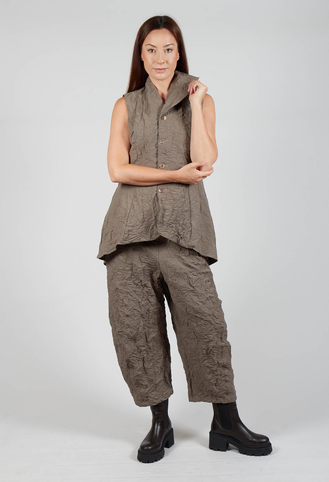 Longline Waistcoat in Rock