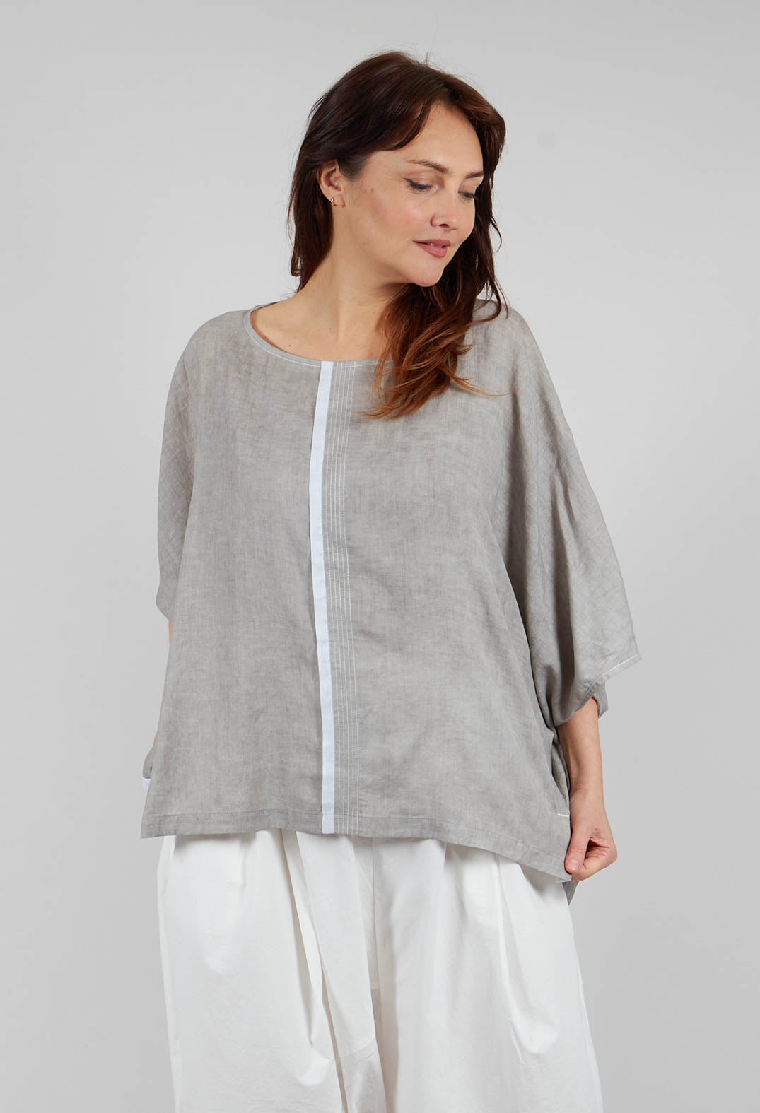 Loose Fit Tunic Top in Beige