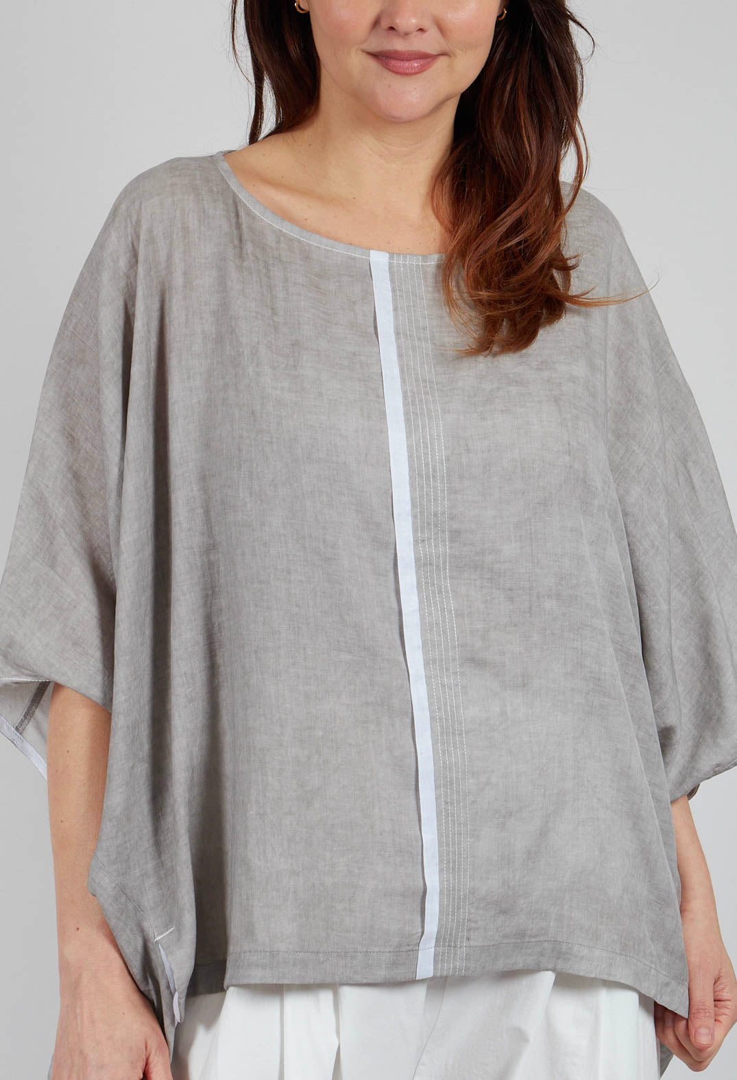 Loose Fit Tunic Top in Beige