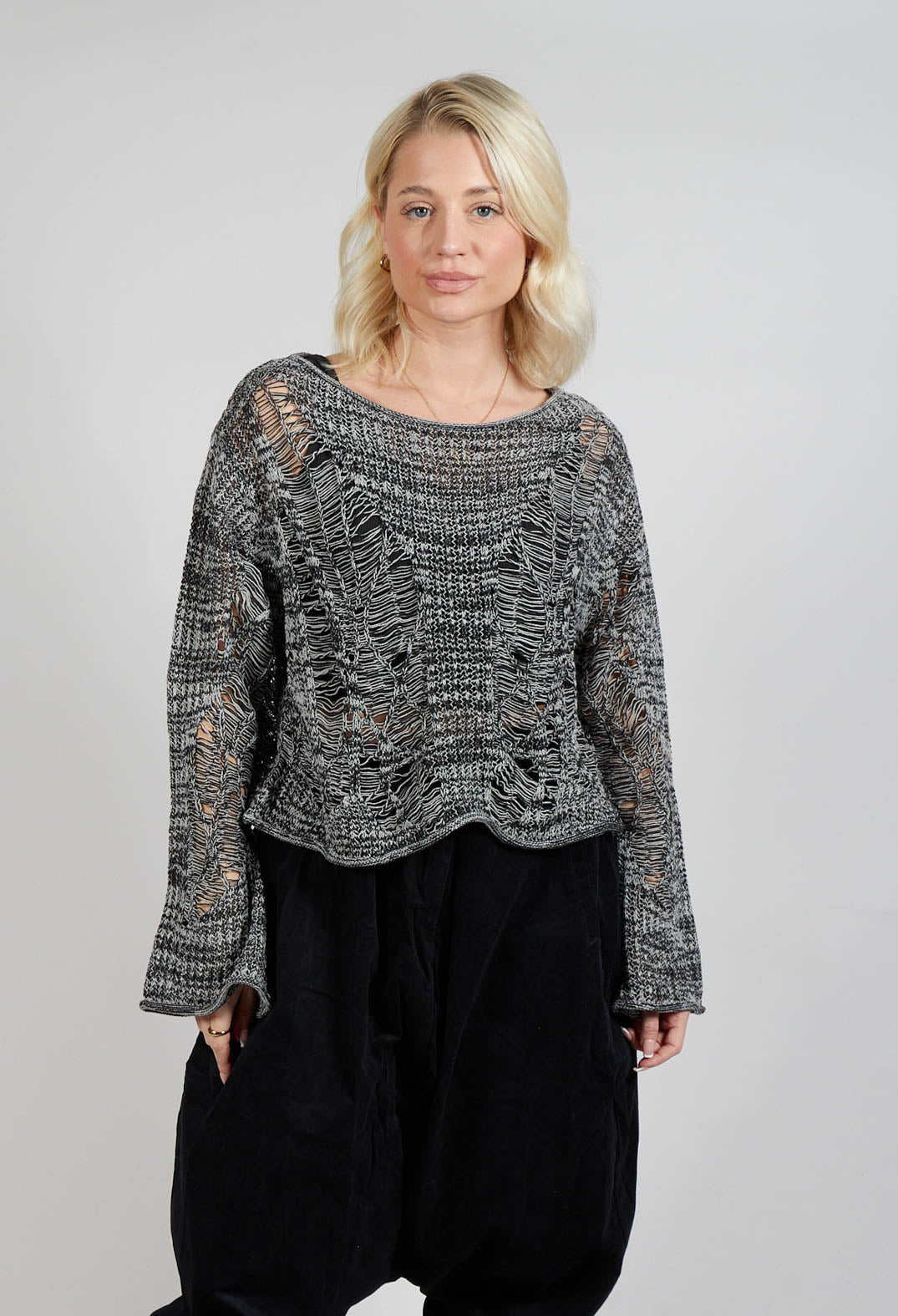 Loose Knit Jumper in Grey