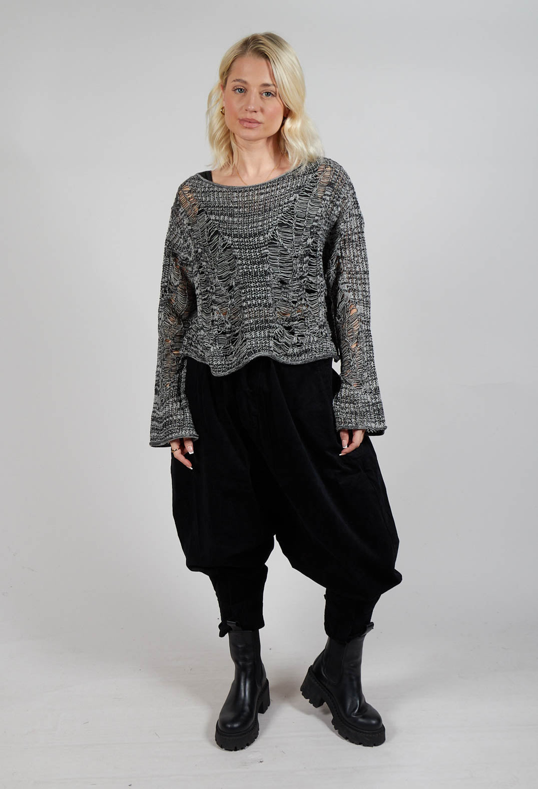 Loose Knit Jumper in Grey