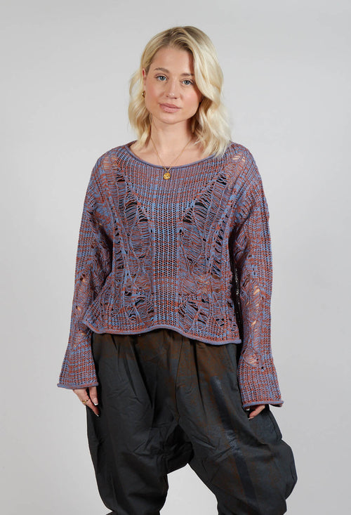 Loose Knit Jumper in Purple
