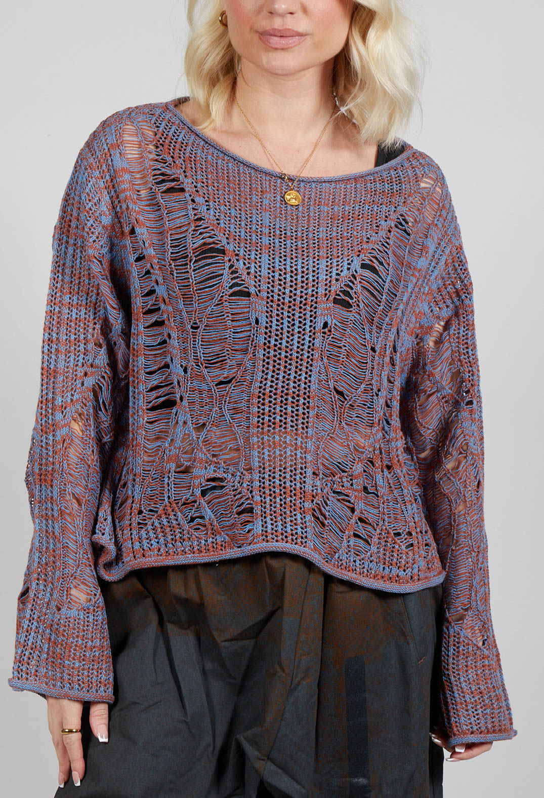 Loose Knit Jumper in Purple