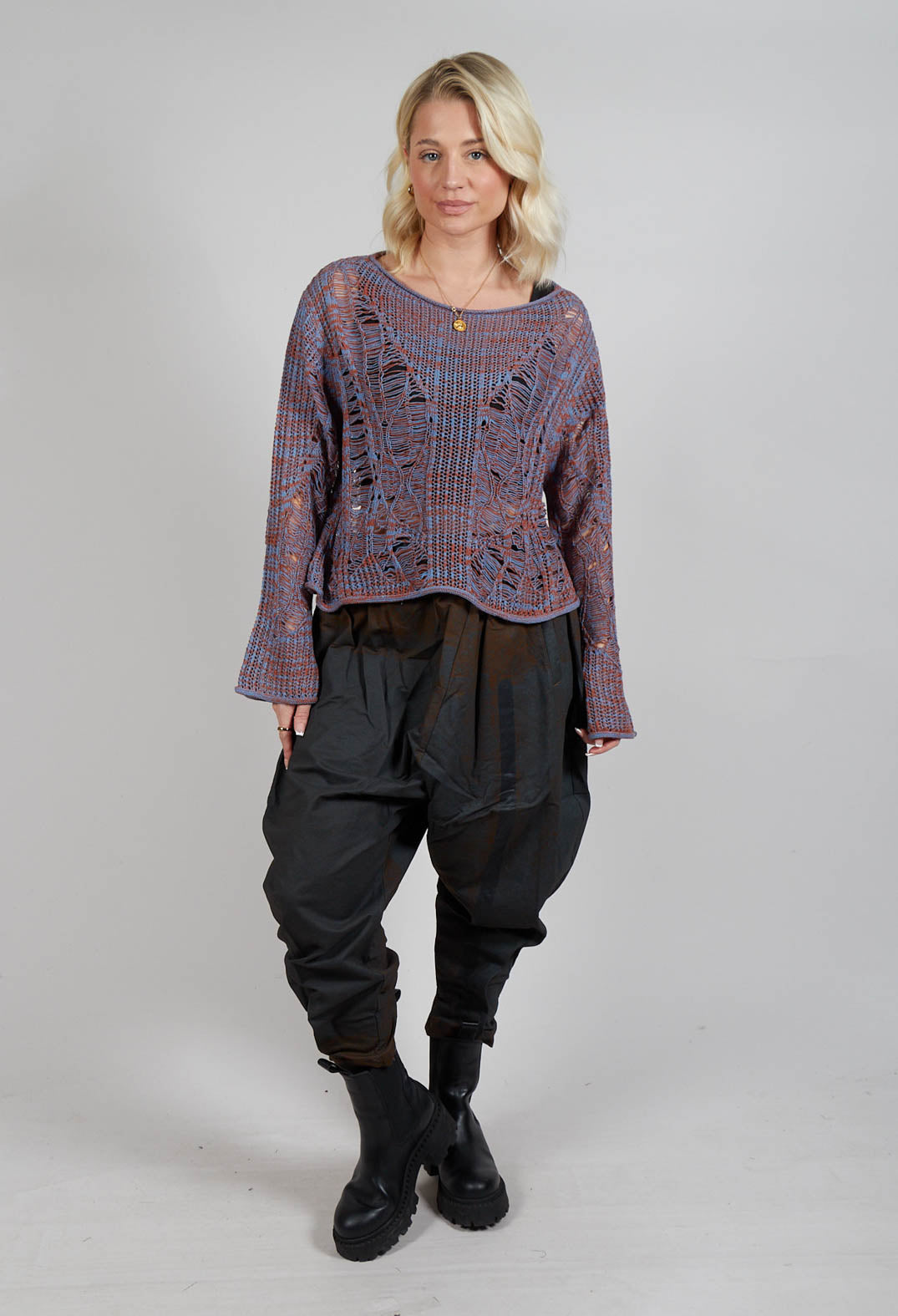 Loose Knit Jumper in Purple