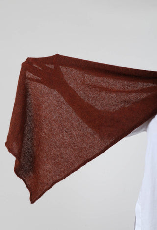 Loose Winter Knit Scarf in Cinnamon