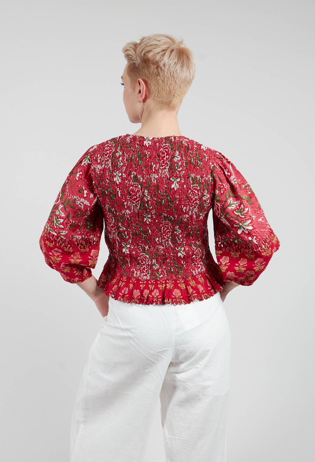 Losange Blouse in Rouge