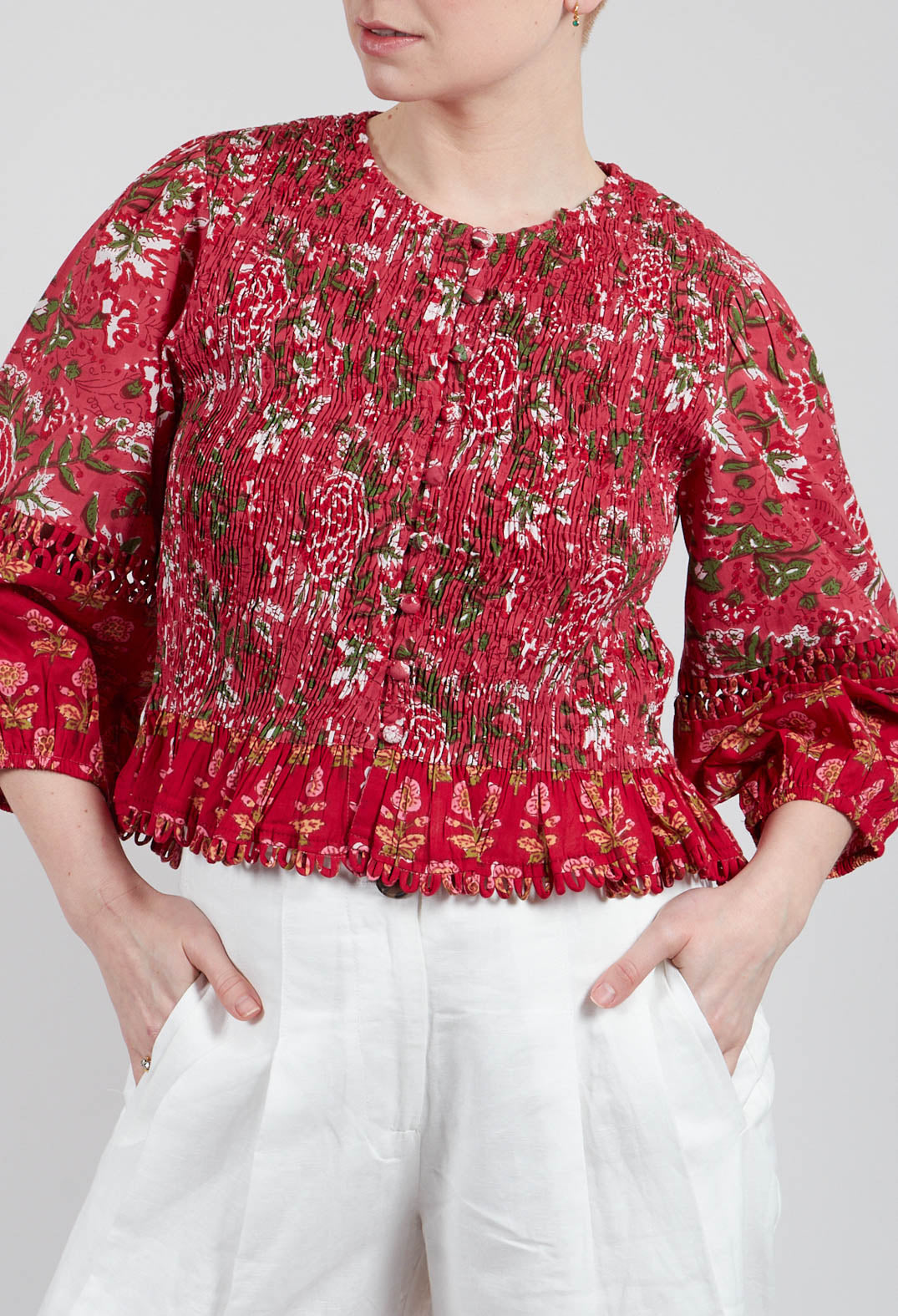 Losange Blouse in Rouge