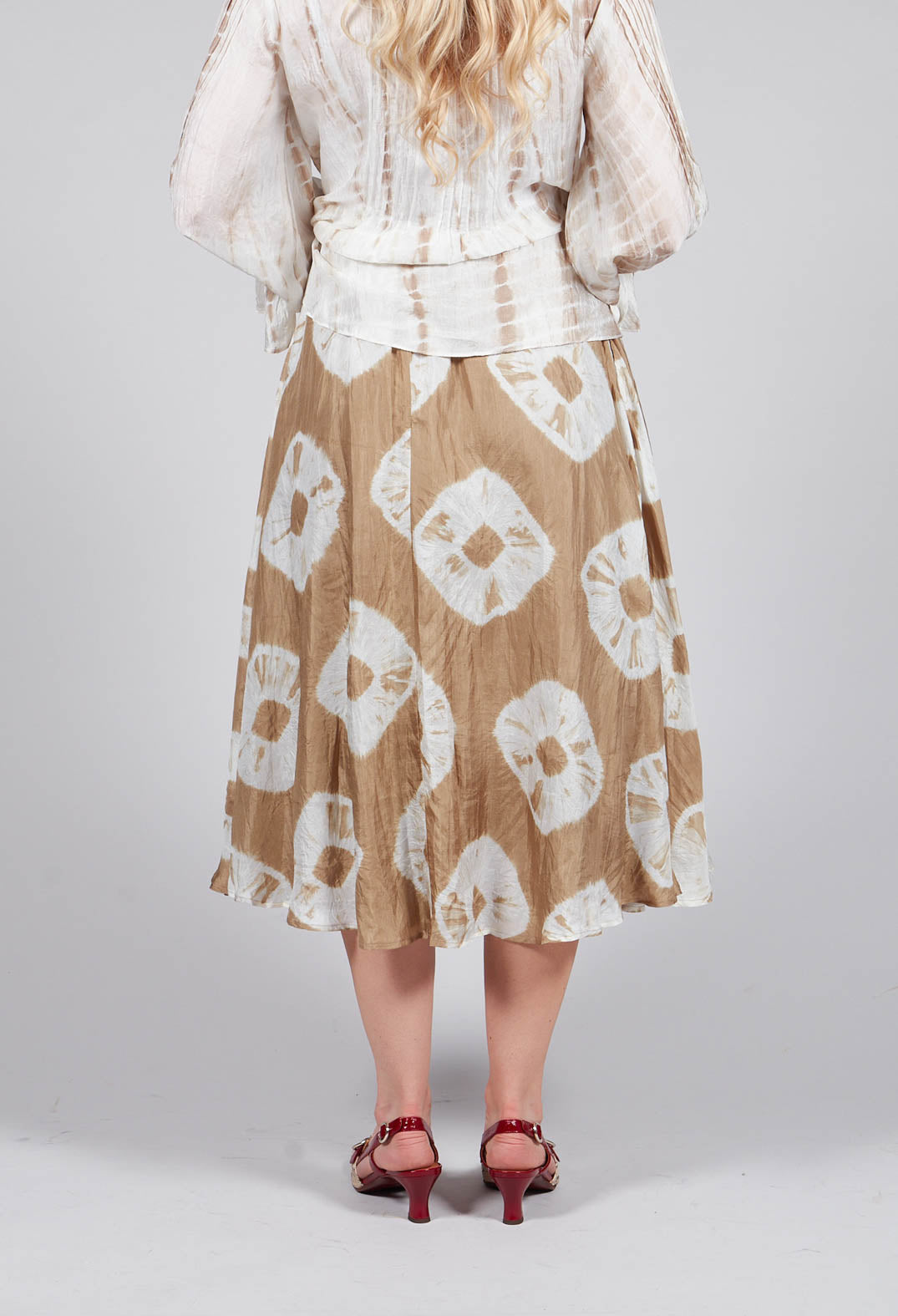 Lotus Skirt in Beige and Cream