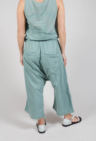 Low Crotch Pull on Trousers in  Pale Turquoise