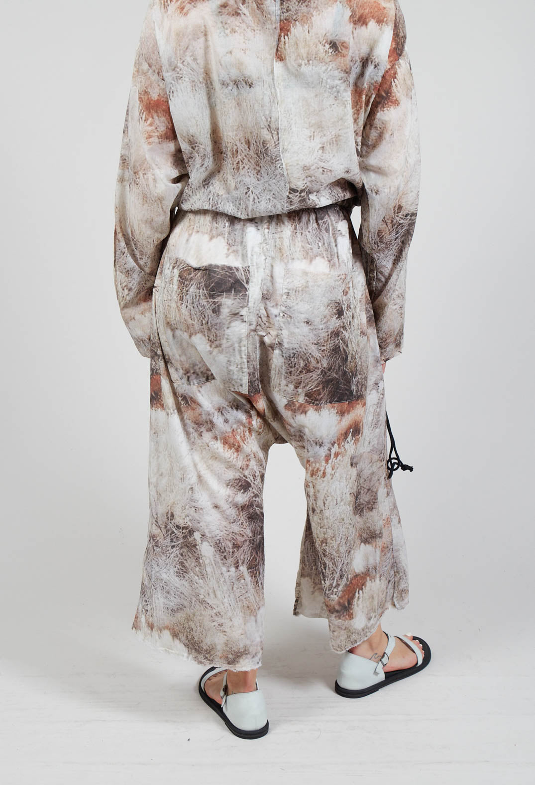 Low Crotch Pull on Trousers in Steppe Bronze