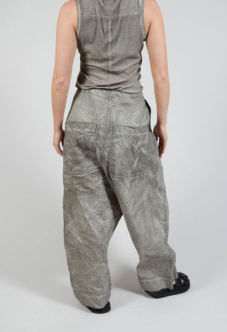 Low-Crotch Trousers in Hay Cloud
