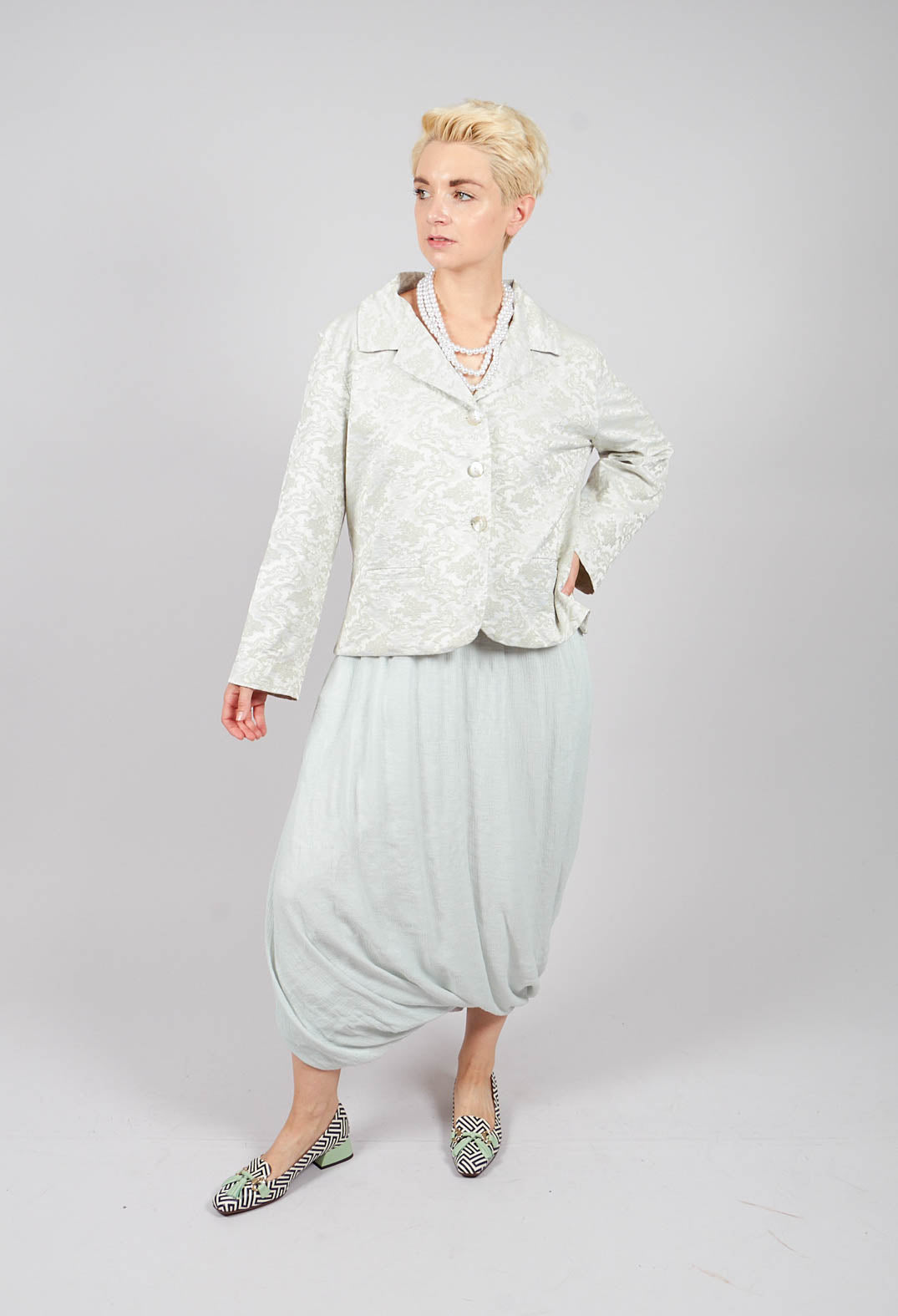 Long Bubble Skirt in Mint