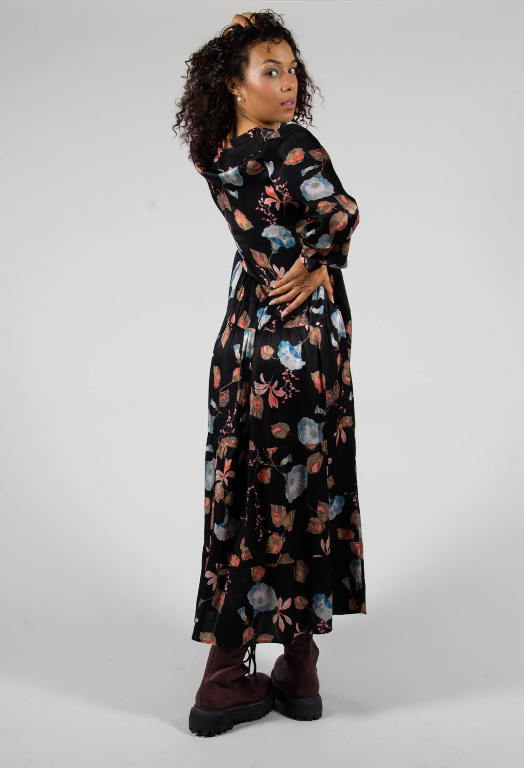 Seraphina Maxi Dress in Bindweed Coal